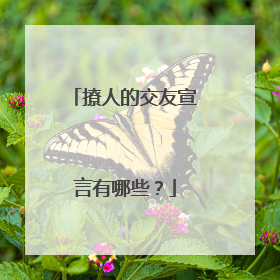 撩人的交友宣言有哪些?