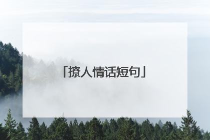 撩人情话短句