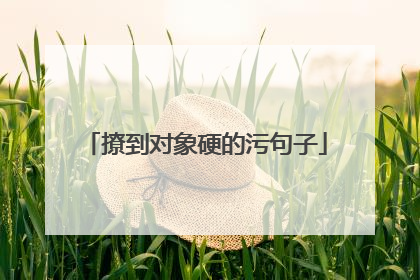 撩到对象硬的污句子