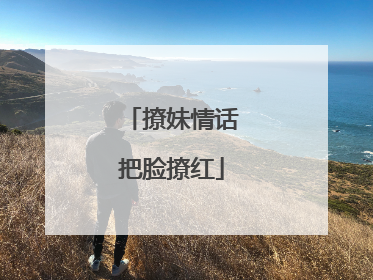 撩妹情话把脸撩红