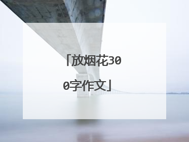 放烟花300字作文