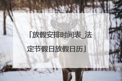 放假安排时间表_法定节假日放假日历