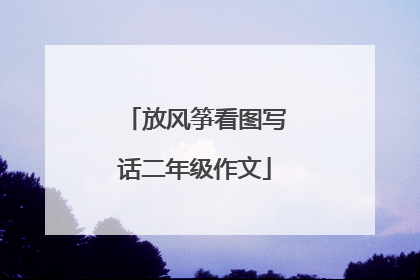 放风筝看图写话二年级作文