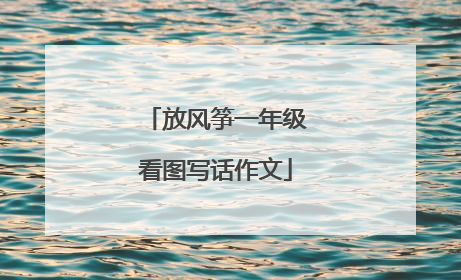 放风筝一年级看图写话作文