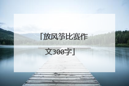放风筝比赛作文300字