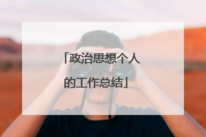 政治思想个人的工作总结