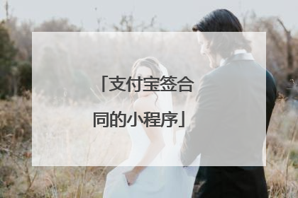 支付宝签合同的小程序