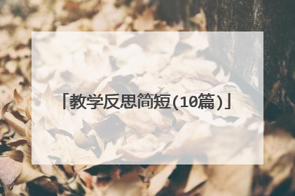 教学反思简短(10篇)