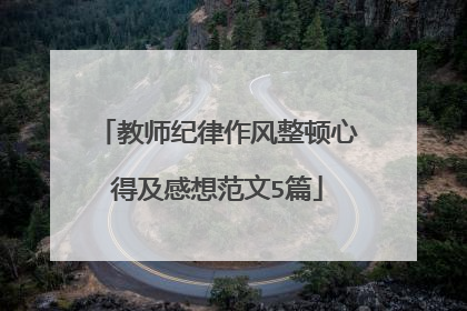 教师纪律作风整顿心得及感想范文5篇