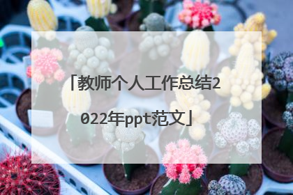 教师个人工作总结2022年ppt范文