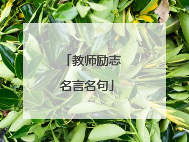 教师励志名言名句