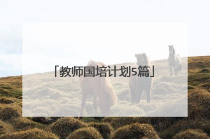 教师国培计划5篇