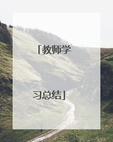 教师学习总结