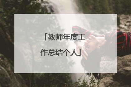 教师年度工作总结个人