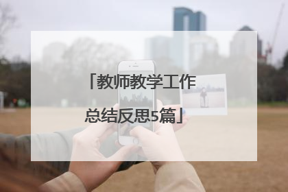 教师教学工作总结反思5篇
