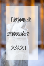 教师职业道德规范论文范文
