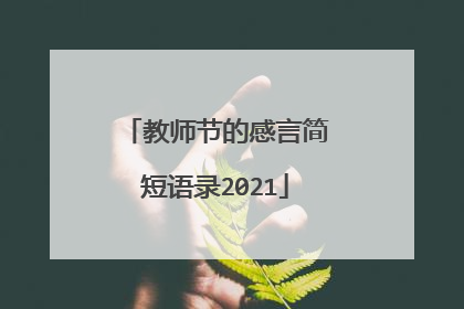 教师节的感言简短语录2021