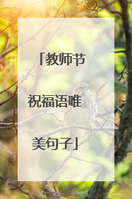 教师节祝福语唯美句子