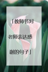 教师节对老师表达感谢的句子