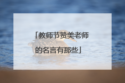 教师节赞美老师的名言有那些
