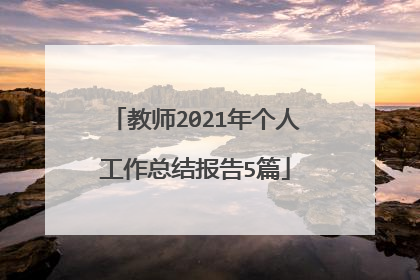 教师2021年个人工作总结报告5篇