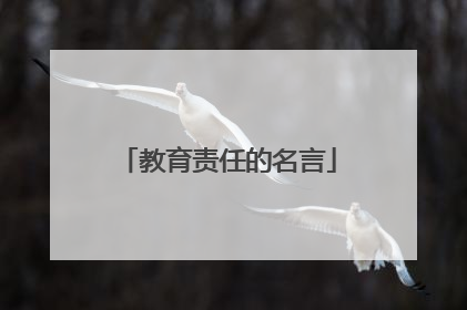 教育责任的名言