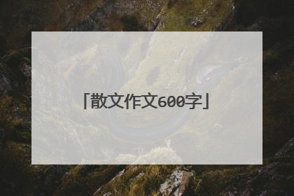 散文作文600字