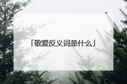 敬爱反义词是什么