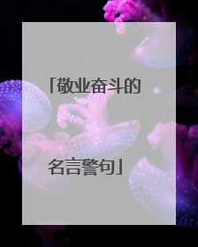 敬业奋斗的名言警句