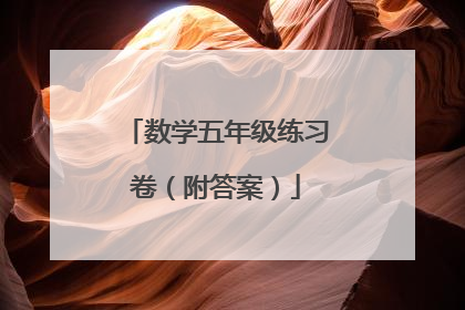 数学五年级练习卷(附答案)