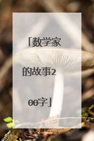 数学家的故事200字