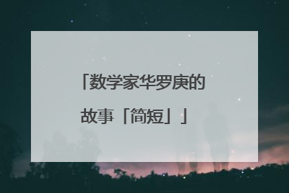 数学家华罗庚的故事「简短」