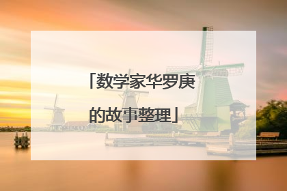 数学家华罗庚的故事整理