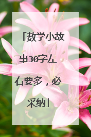 数学小故事30字左右要多，必采纳