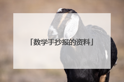 数学手抄报的资料