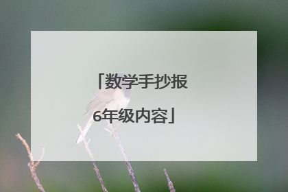 数学手抄报6年级内容
