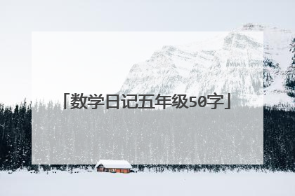 数学日记五年级50字