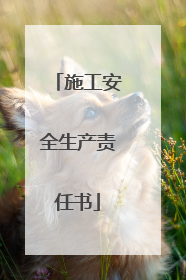 施工安全生产责任书