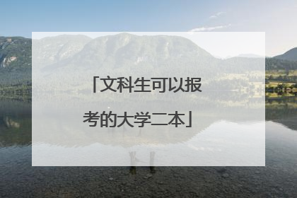 文科生可以报考的大学二本