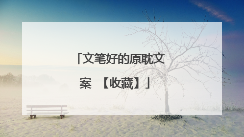 文笔好的原耽文案 【收藏】