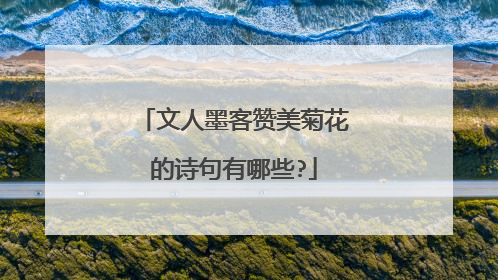 文人墨客赞美菊花的诗句有哪些?