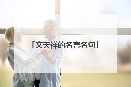 文天祥的名言名句