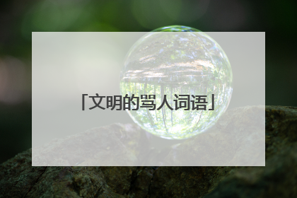 文明的骂人词语