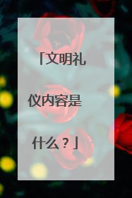 文明礼仪内容是什么？