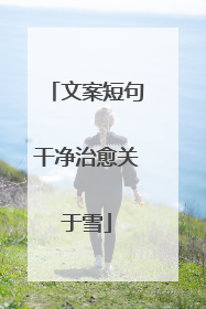 文案短句干净治愈关于雪