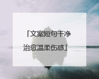 文案短句干净治愈温柔伤感