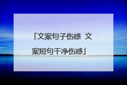 文案句子伤感 文案短句干净伤感