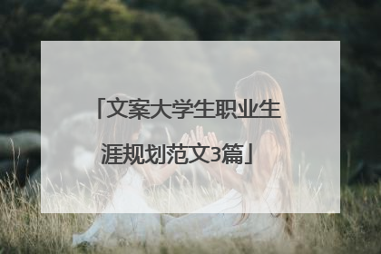 文案大学生职业生涯规划范文3篇