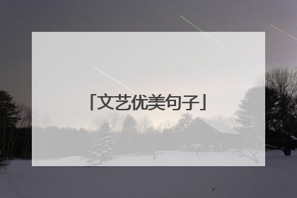 文艺优美句子