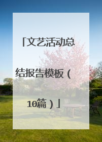 文艺活动总结报告模板(10篇)